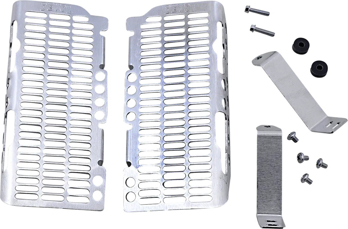 Devol Radiator Guards For Honda 0101-1201 - Brushed Aluminum 1
