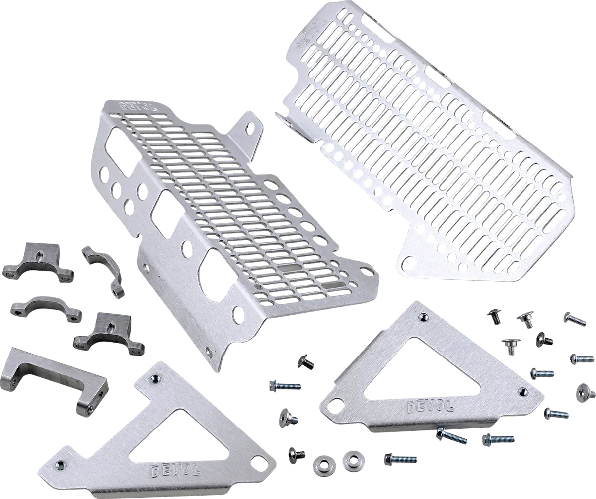 Devol Radiator Guards For Honda 0101-1211 * Brushed Aluminum, High-Grade Aluminum Alloy Protection 1