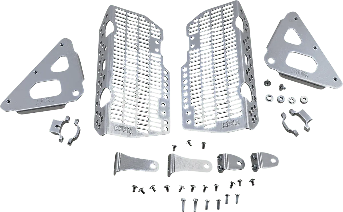 Devol Radiator Guards For Honda 0101-1213 - Brushed Aluminum 1