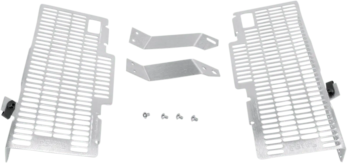 Devol Radiator Guards For Honda 0101-1301 * Brushed Aluminum, High-Grade Aluminum Alloy, Direct Frame Mounting 1