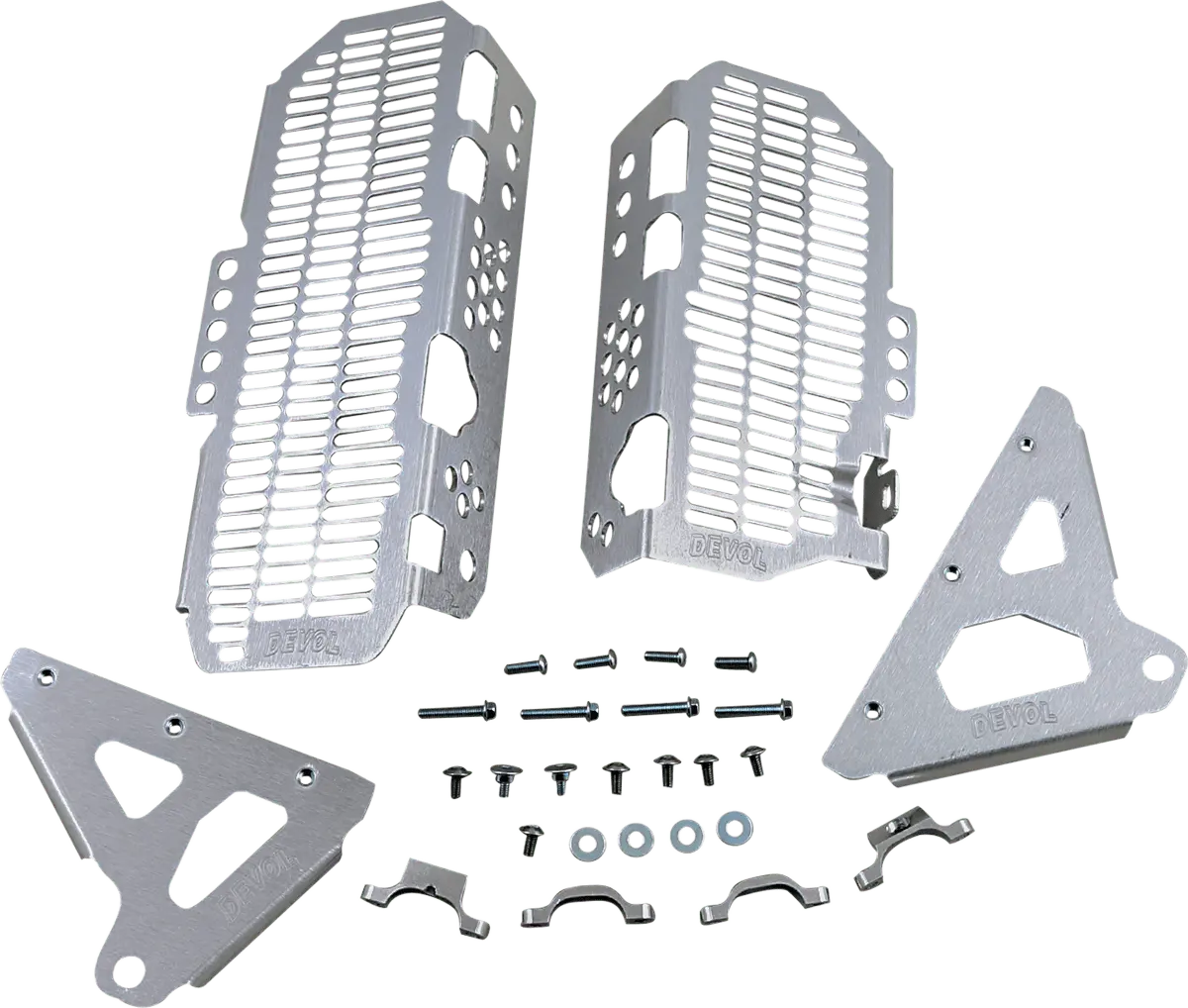 Devol Radiator Guards For Kawasaki 0101-2512 * Brushed Aluminum 1