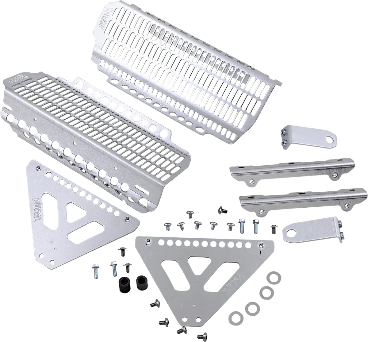 Devol Radiator Guards For Ktm And Husqvarna - Brushed Aluminum Part 0101-3403 1
