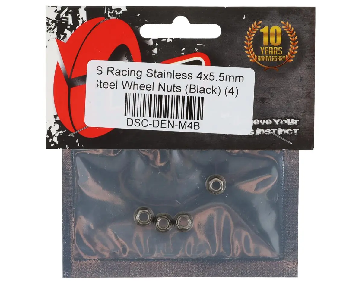 Ds Racing 4X5.5Mm Stainless Steel Wheel Nuts (Black) (4) 2