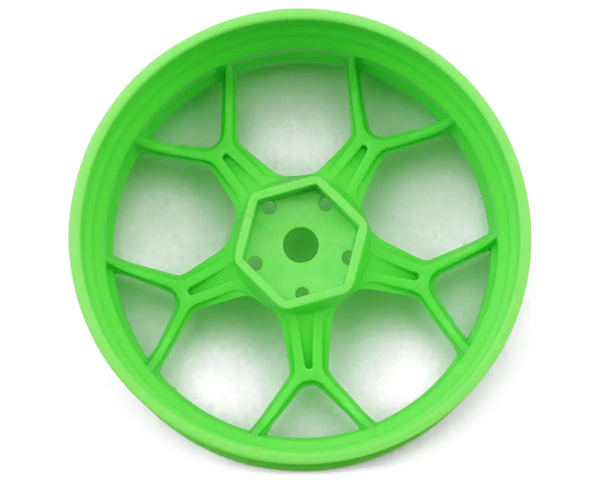 Ds Racing Feathery 5Y Drift Wheels (High Gloss 2K Flu Green) (2) (6Mm Offset) W/12Mm Hex 2