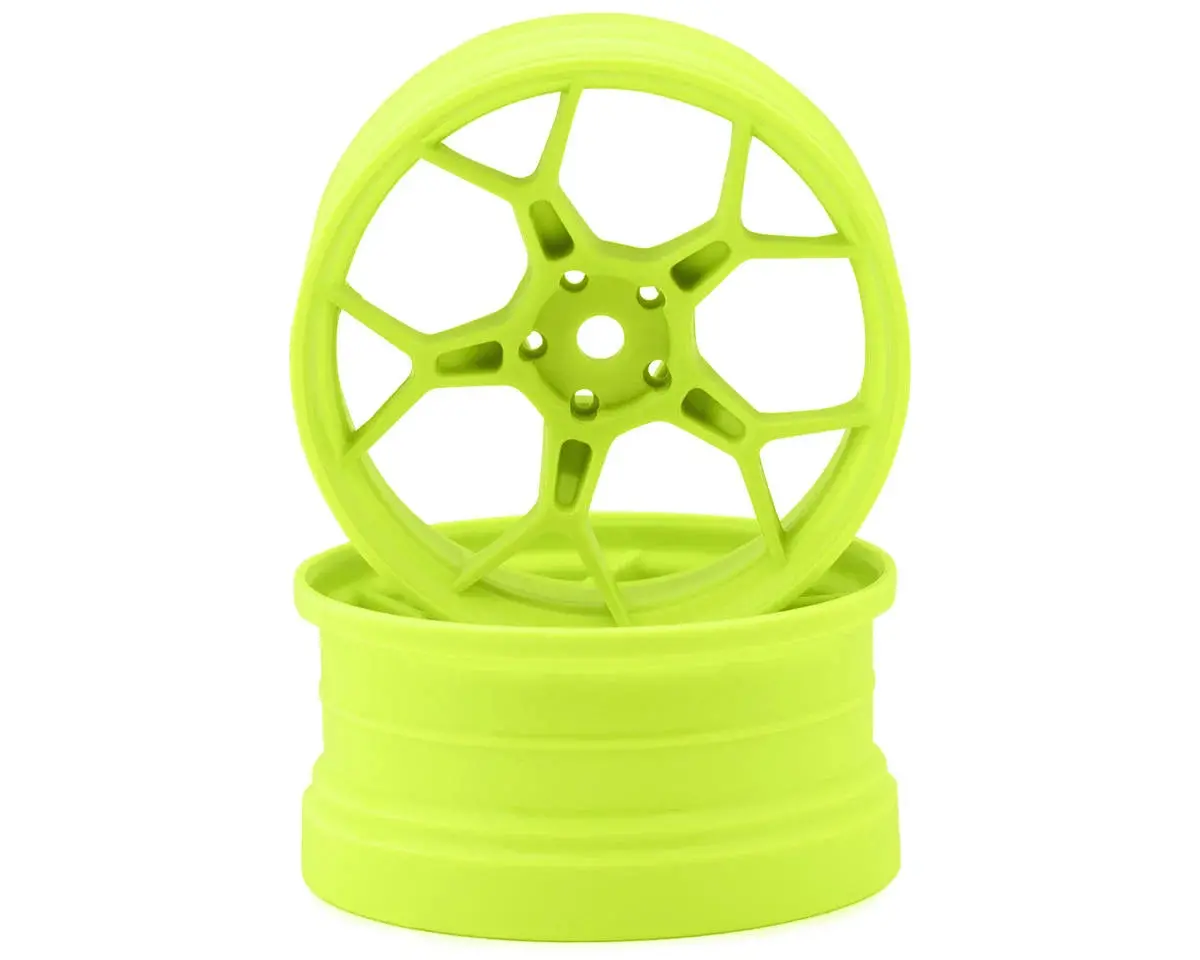 Ds Racing Feathery 5Y Drift Wheels (Flu Lime 2K Flu Green) (2) (6Mm Offset) W/12Mm Hex 1