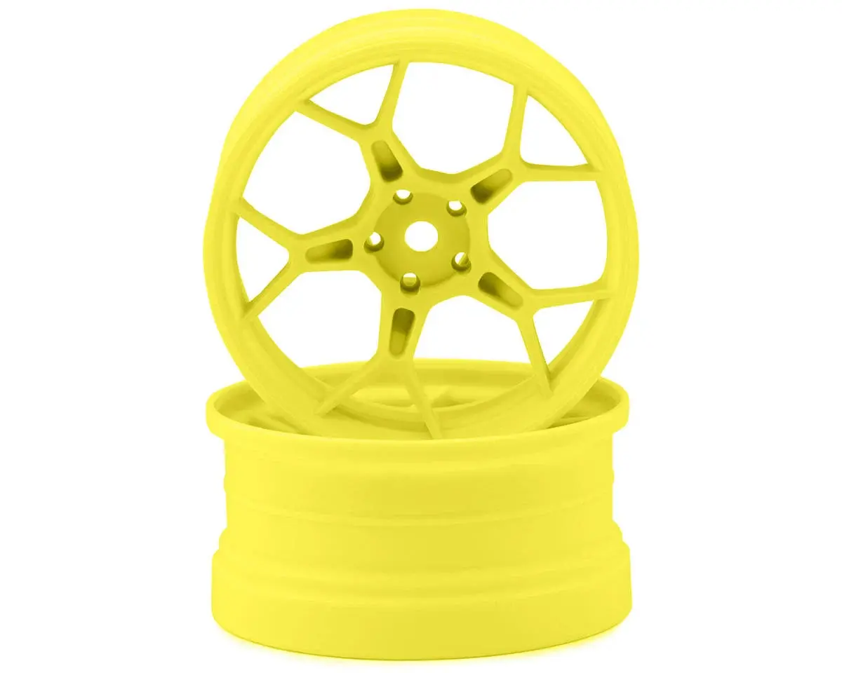 Ds Racing Feathery 5Y Drift Wheels (Flu Yellow 2K Flu Green) (2) (6Mm Offset) W/12Mm Hex 1