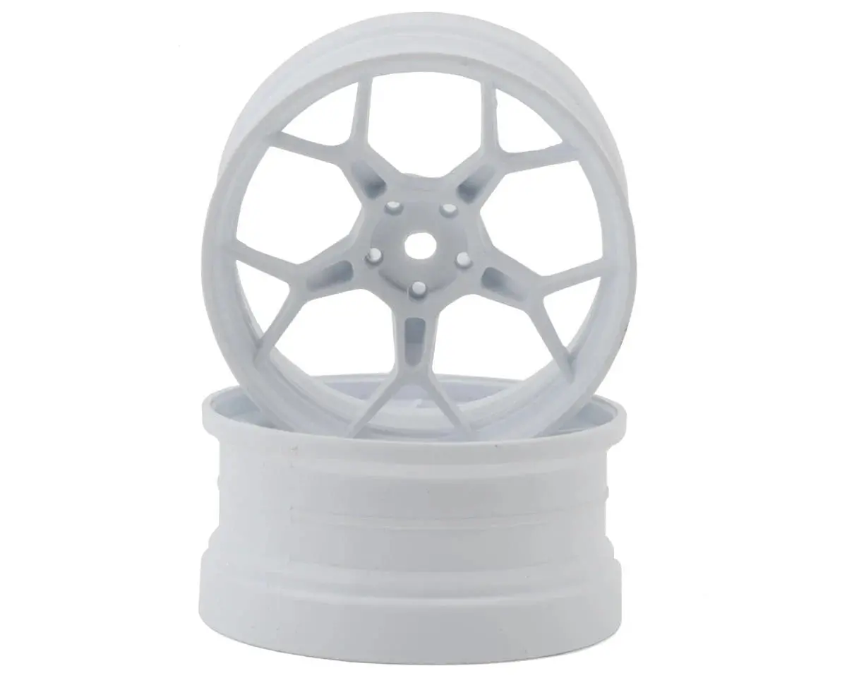 Ds Racing Feathery Split Spoke Drift Wheels (White) (2) (Super Soft) W/12Mm Hex (Choose Offset) 1
