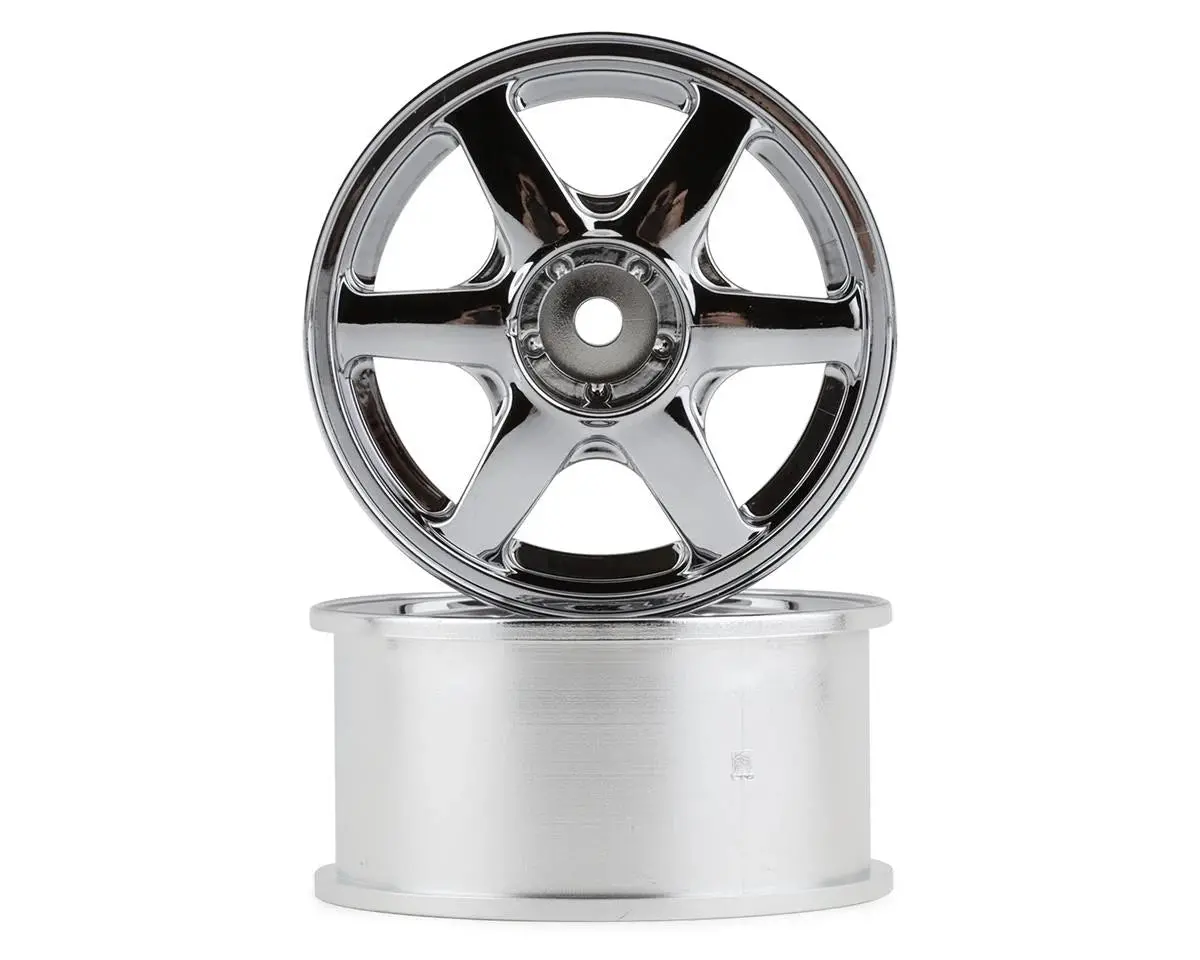 Mikuni Yokohama Avs Vs6 6-Spoke Drift Wheels (Polished Silver) (2) (7Mm Offset) - Dw-727Ps 1