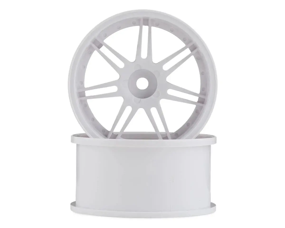 Mikuni Gnosis Gs5 6-Split Spoke Drift Wheels (White) (2) (7Mm Offset) W/12Mm Hex - Dw-827Wh 1