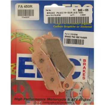 Ebc Racing Long-Life Sintered "R" Brake Pads - Front - Fa450r - 2008-2022 Yamaha Yz 125, Yz250, Yz125x, And Yz250x 1