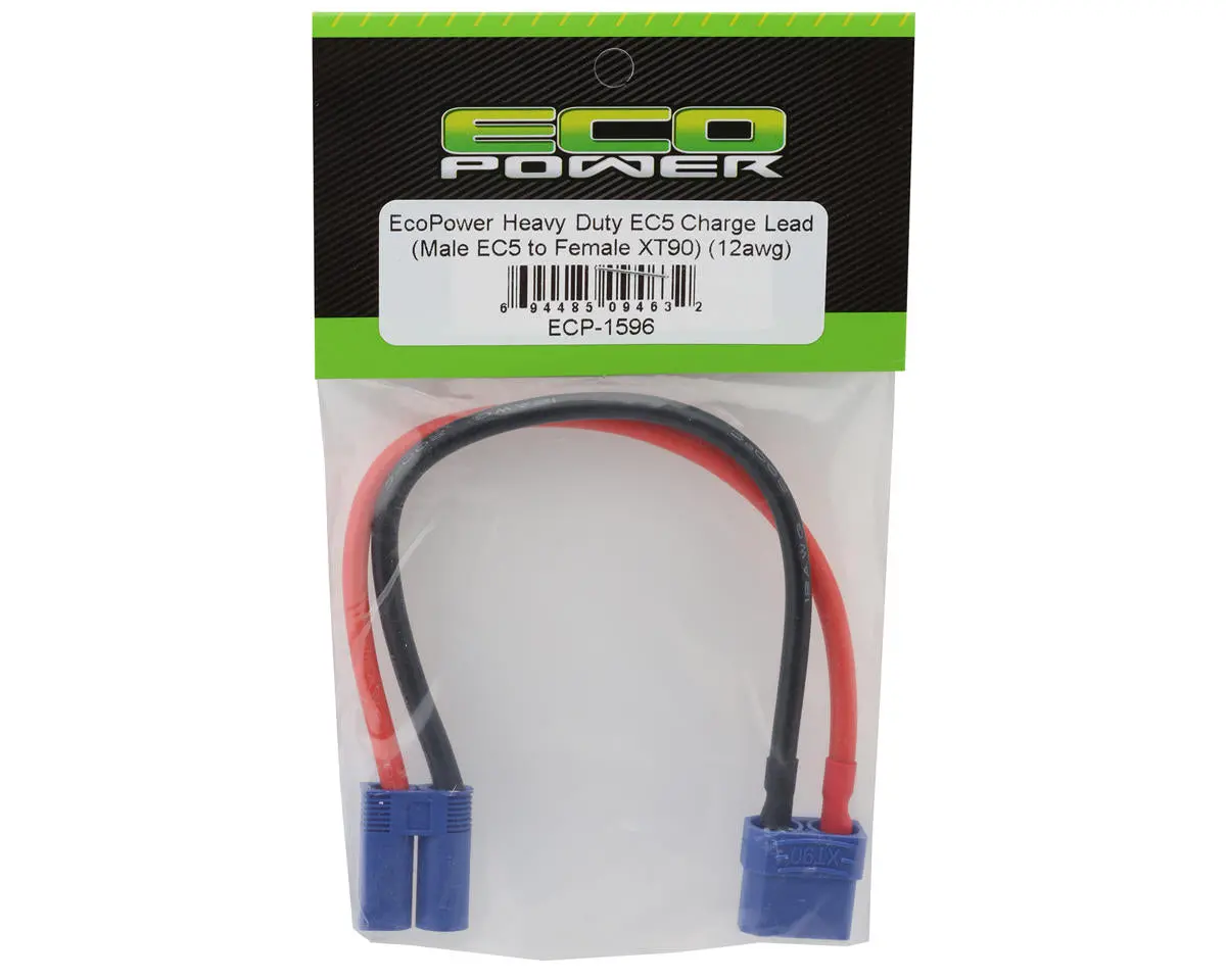 Ecopower Heavy Duty Ec5 Charge Lead (Male Ec5 To Female Xt90) (12Awg) 2