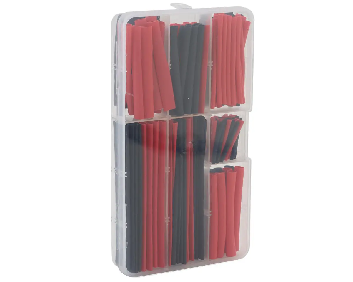 Ecopower Heat Shrink Tubes W/Plastic Case (Black & Red) (150) 1
