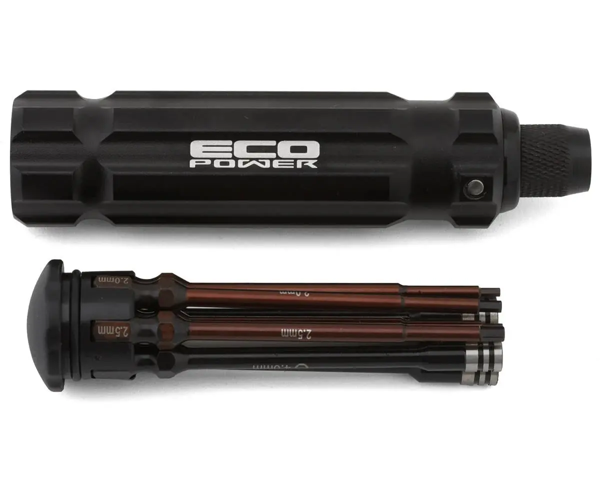 Ecopower 8-Piece Metric & Sae 1/4" Drive Hex & Nut Driver Tool Set W/Carrying Handle 1
