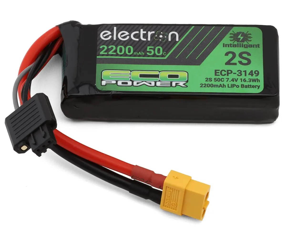 Copower "Electron" 2S 50C Intelligent Lipo Battery W/Xt60 Connector (7.4V/2200Mah) 1