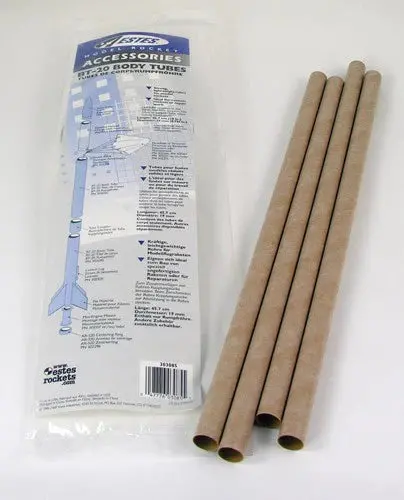 Estes Rockets Bt-20 Body Tube For Model Rockets (4 Pk) - Est3085 1