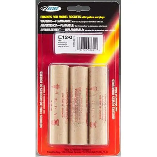 Estes 24 Mm E12-0 Model Rocket Haz - Est1691 1