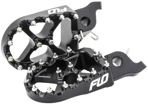 Flo Motorsports Foot Pegs - Jet Fuel Or Black - 2013-2023 Honda Crf110f, Crf70f, And Crf50f 2