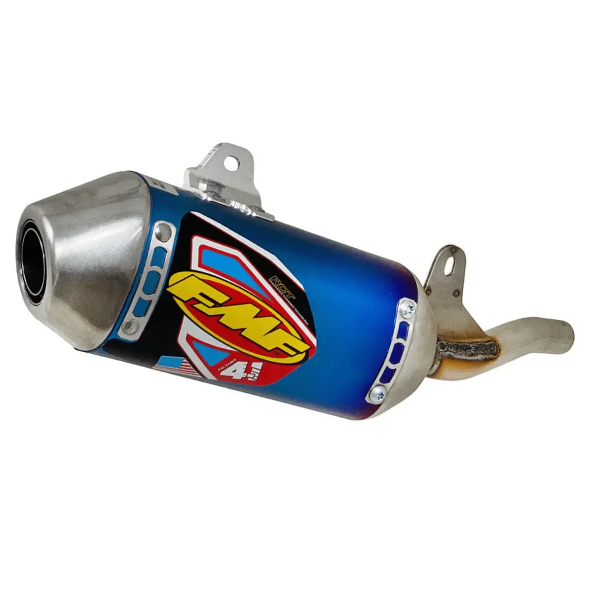 Fmf Aluminum Mini Factory 4.1 Rct Blue Ti - 041593 - (Slip-On) - 2019-2024 Honda Crf110f 1