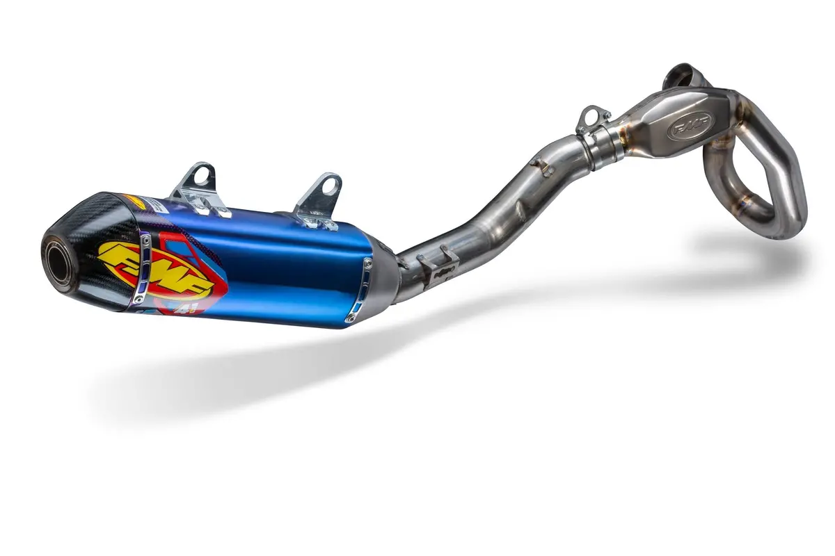 Fmf Ti Factory 4.1 Rct (Full System)  Carbon Fiber End Cap - Megabomb Head Pipe - 041613 - 2022-2024 Honda Crf250r, Crf250rx 1