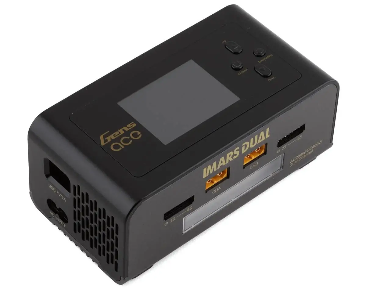 Gens Ace Imars Dual Port Ac/Dc Charger (6S/15A/100W X 2) - Gea200wdual-Uw 2