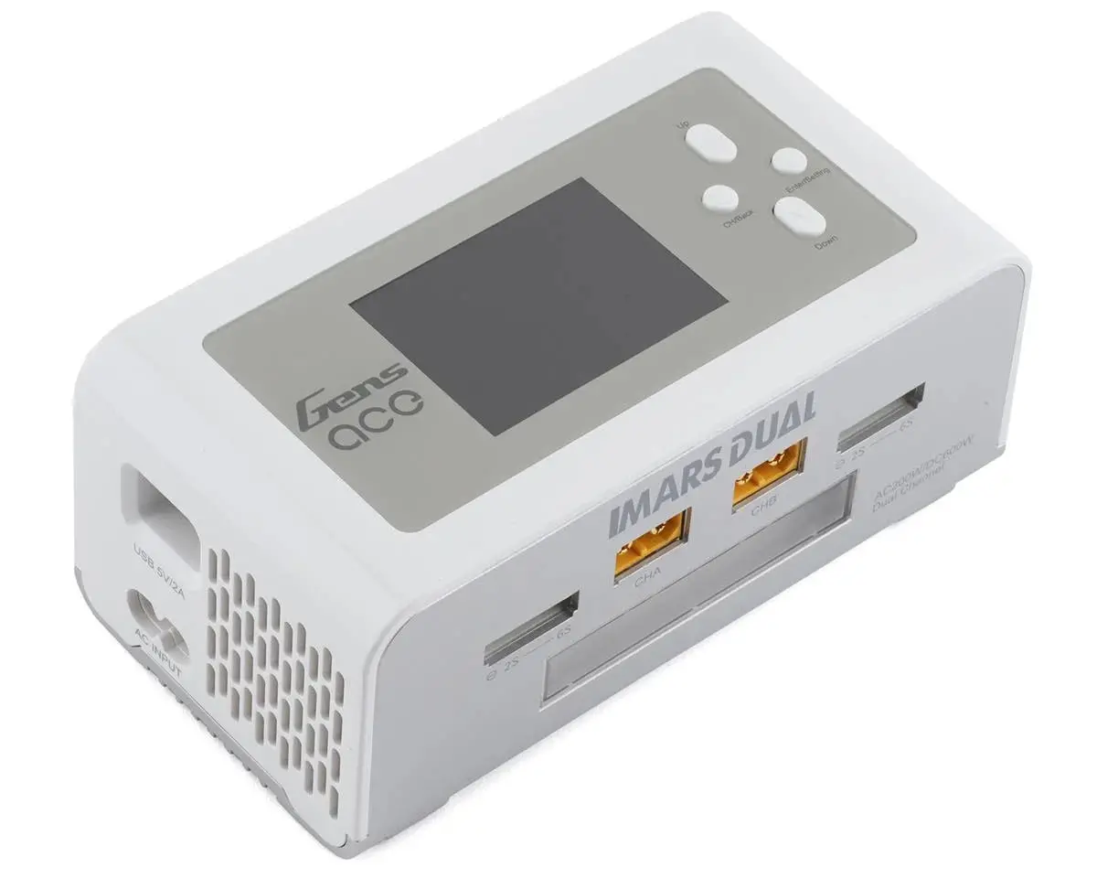 Gens Ace Imars Dual Port Ac/Dc Charger (6S/15A/100W X 2) - Gea200wdual-Uw 1