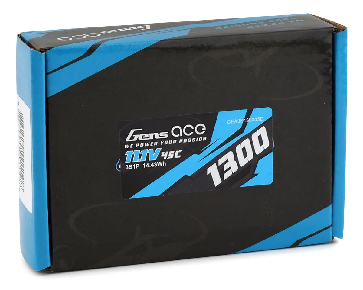 Gens Ace 3S Lipo Battery 45C (11.1V/1300Mah) W/Deans - Gea3s130045d 2