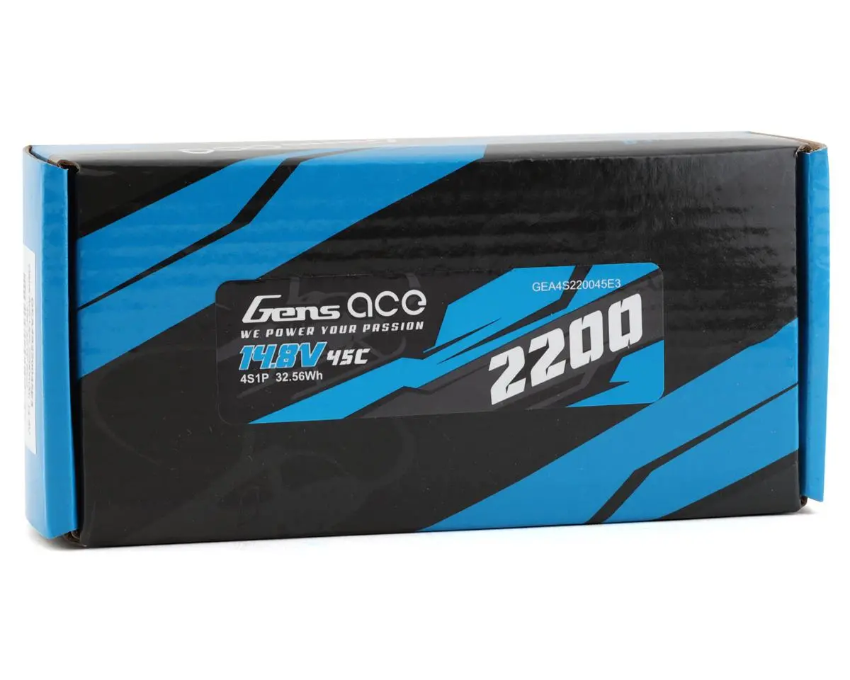 Gens Ace 4S Lipo Battery 45C (14.8V/2200Mah) W/Ec3 Connector - Gea4s220045e3 2