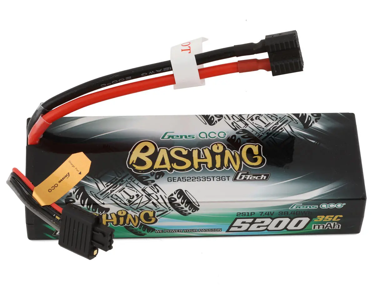 Gens Ace 2S G-Tech Smart "Bashing" Lipo Battery 35C (7.4V/5200Mah) W/Universal Connector - Gea522s35t3gt 1