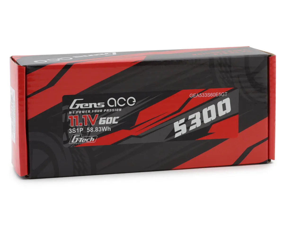 Gens Ace G-Tech Smart 3S Lipo Battery 60C (11.1V/5300Mah) W/Ec5 Connector 2