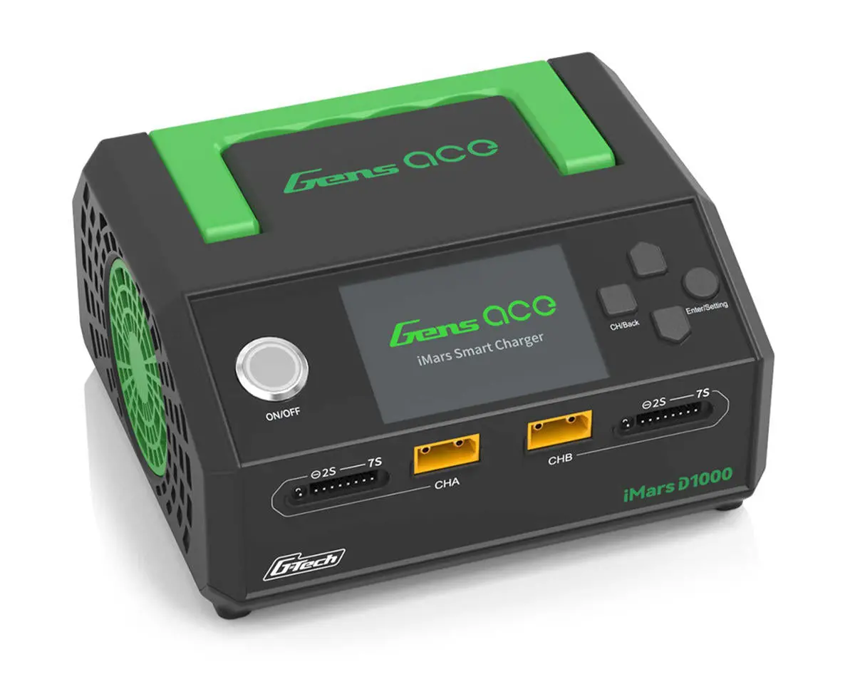 Gens Ace D1000 G-Tech Smart Dual Ac Charger (7S/25A) (Ac-1000W) 1