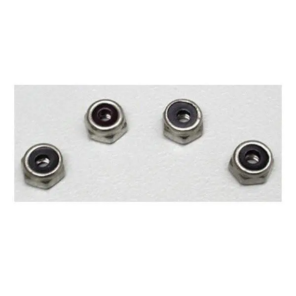 Dubro Stainless Steel Nylon Insert Lock Nut 4-40 (4) (Dubb3112) 1
