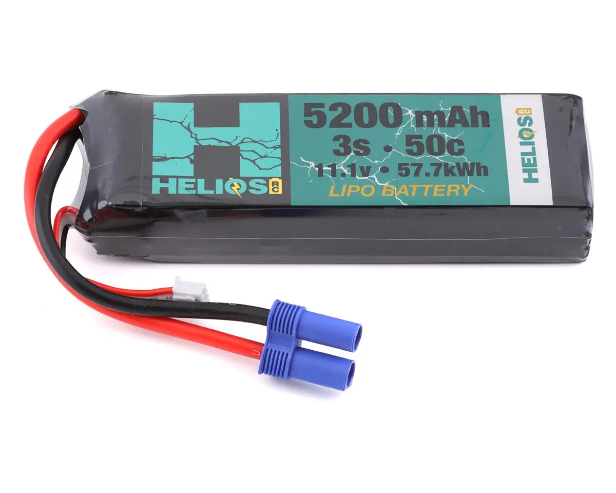 Helios Rc 3S 50C Lipo Battery W/Ec5 Connector (11.1V/5200Mah) - Hel-3S5200-50-E5 1