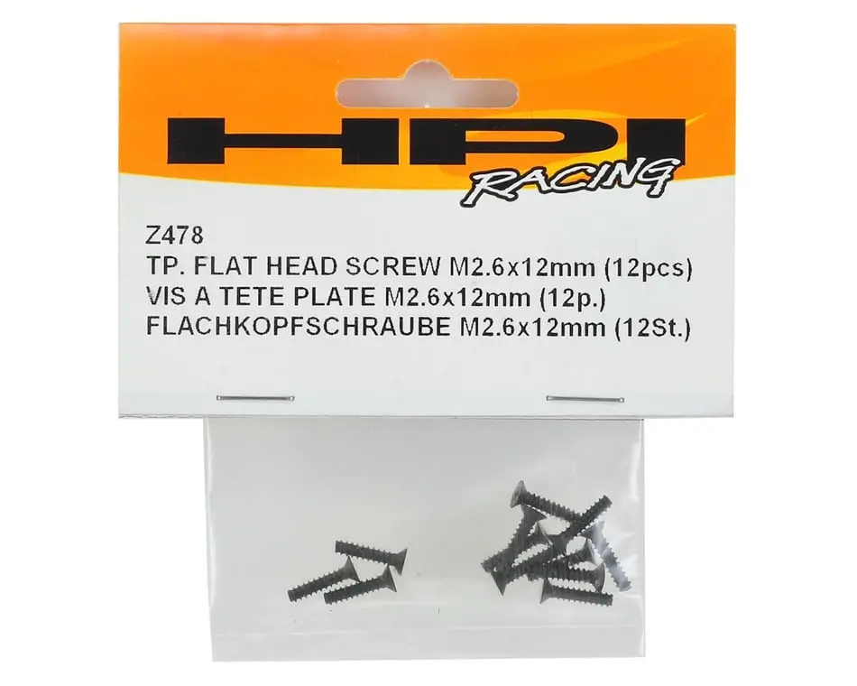 Hpi 2.6X12mm Self Tapping Flat Head Screw (12) (Z478) 2