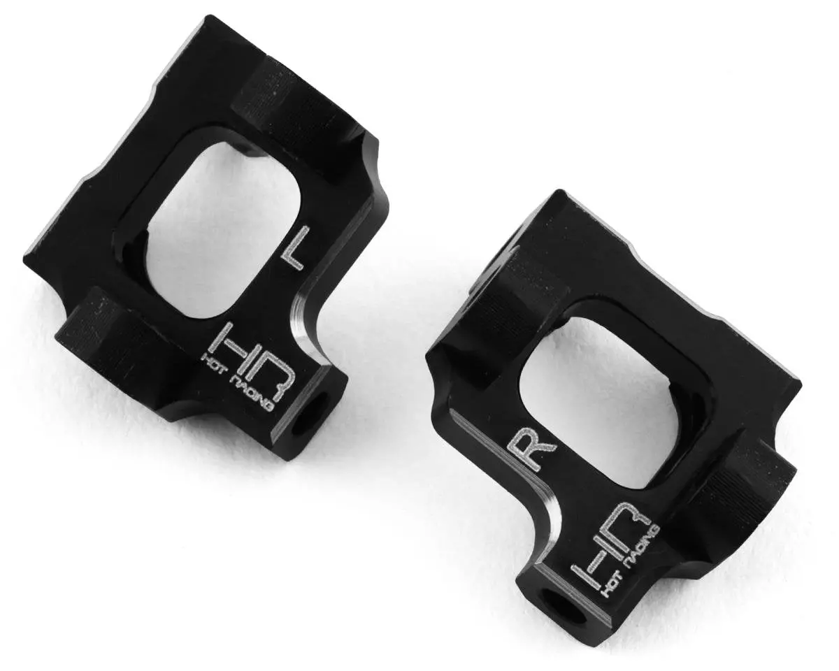Hot Racing Losi Mini-T 2.0 Aluminum 0° Caster Blocks (Black) 1