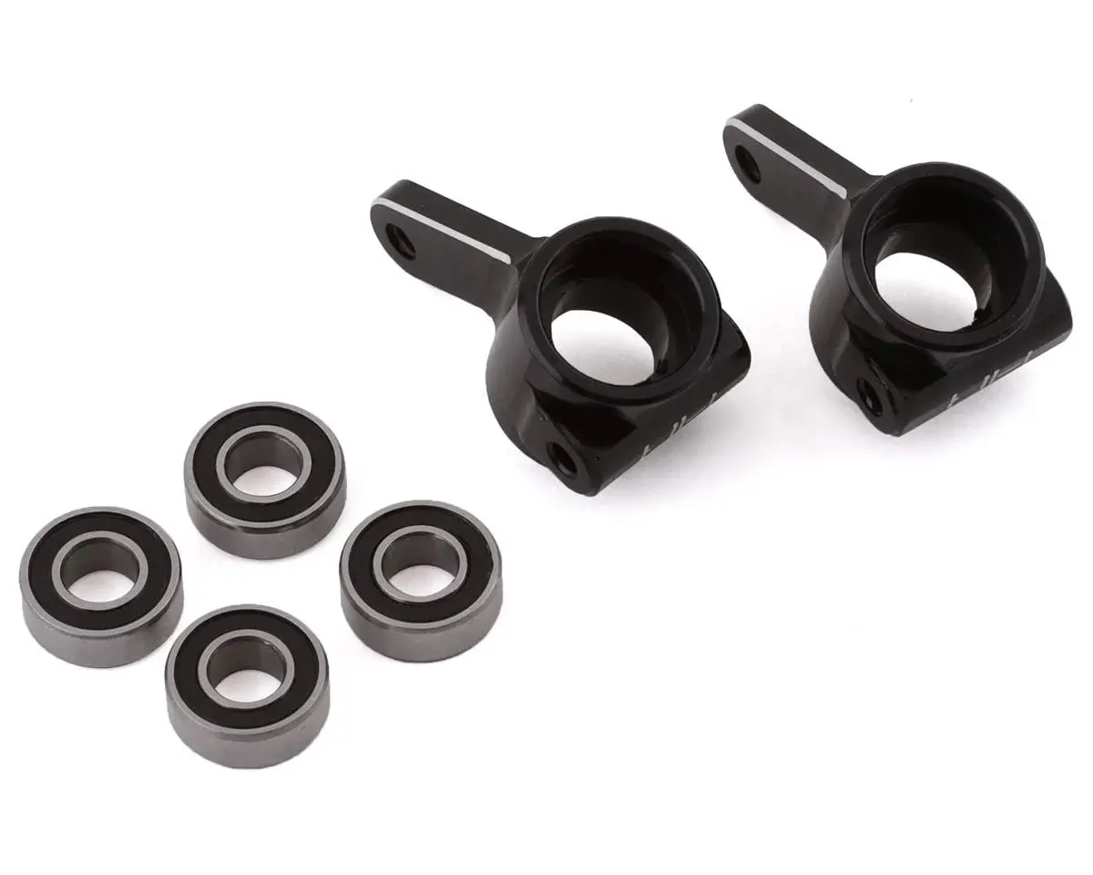Hot Racing Traxxas Slash Aluminum Front Knuckle Set (Black) - Hrate21x01 1