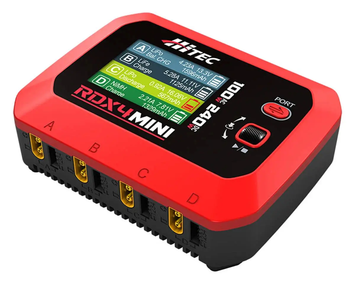 Hitec Rdx4 Mini Quad Smart Lipo Battery Balance Charger (4S/6A/Dc-240W/Ac-100W) 1