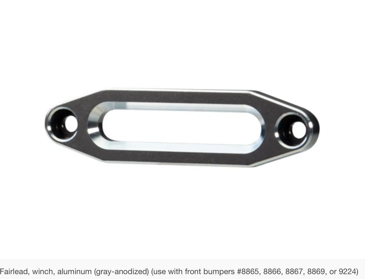 Fairlead, Winch, Aluminum (Gray-Anodized) (Use With Front Bumpers #8865, 8866, 8867, 8869, Or 9224) 1