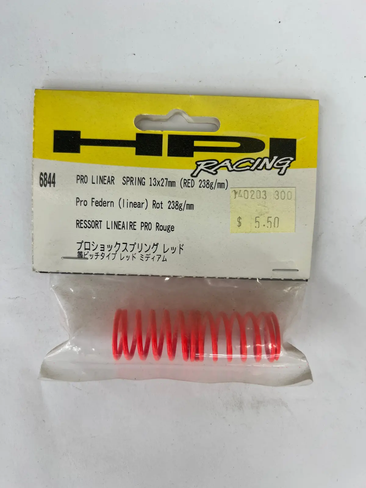 Hpi Racing # 6844 Pro Linear Spring 13X27mm (Red) (238G/Mm) 1