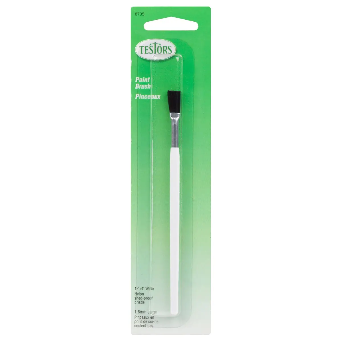 Testors Brush Carded,Flat,1/4" 1