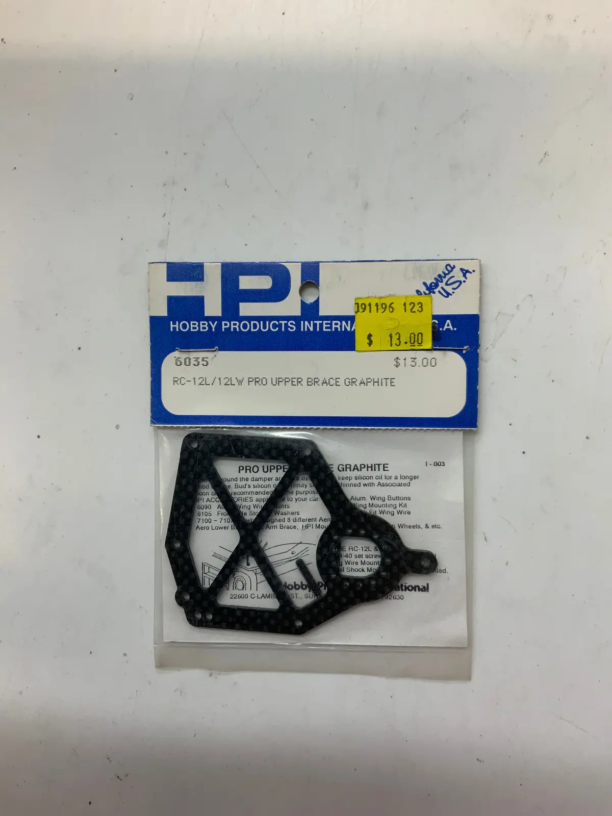 Hpi 6035 Rc-12/12Lw Pro Upper Brace Graphite. 1