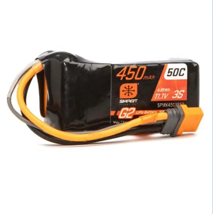 450Mah 3S 11.1V Smart G2 Lipo Battery 50C; Ic2 1