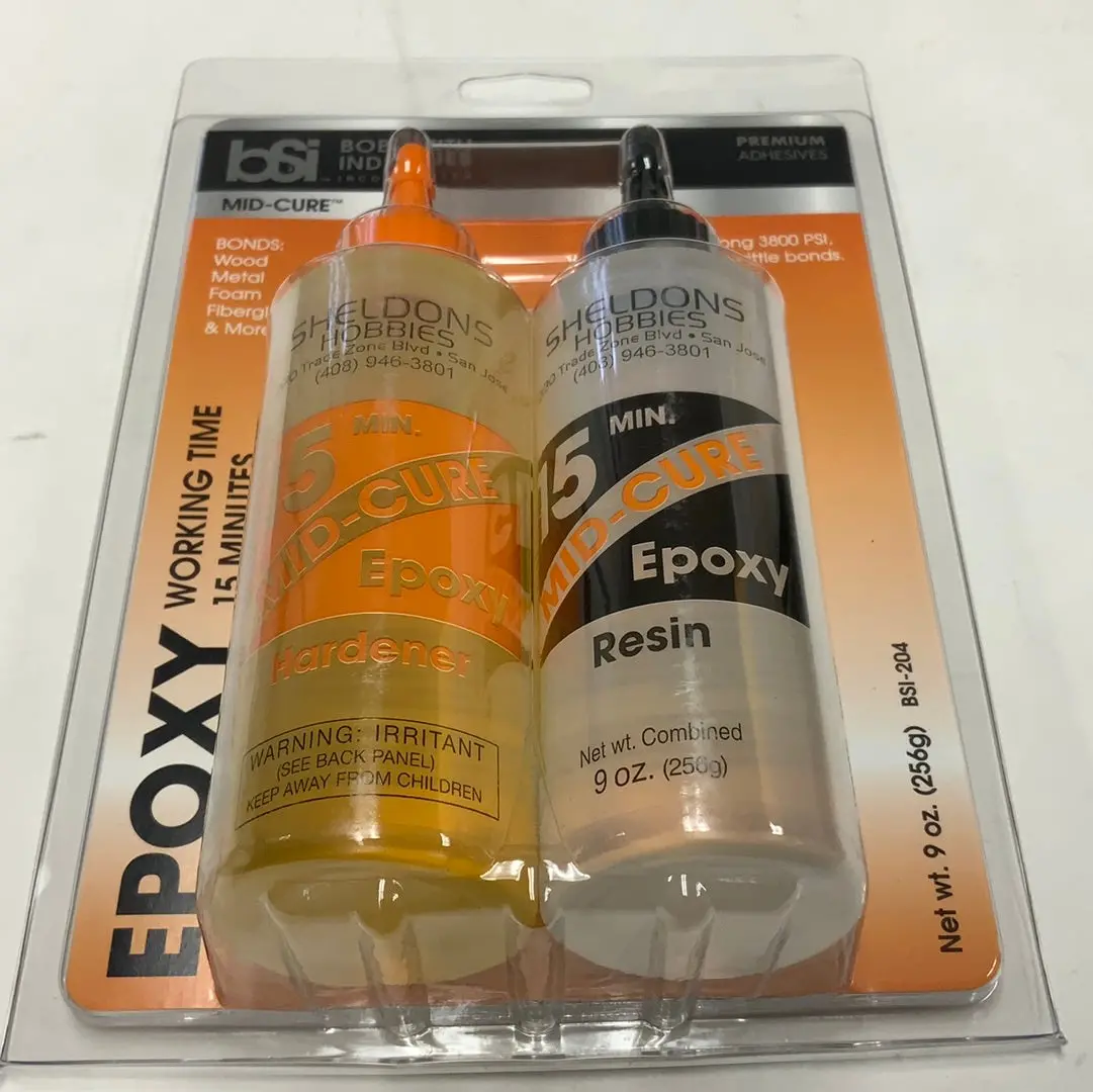 Bsi Mid Cure 15 Minute Epoxy (9) Oz  Bsi-204 1