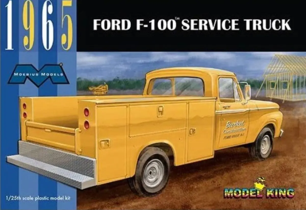 Moebius 1/25 Ford 1965 F-100 Service Truck Plastic Model Kit Moe1235 1