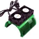 Phbph1289green   Heat Sink W Twin Turbo High Speed Cooling Fans For 1/8 Motors-Green 1