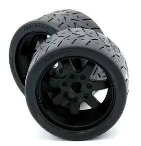 1/8 Gripper 54/100 Belted Mounted Tires 17Mm Black 1