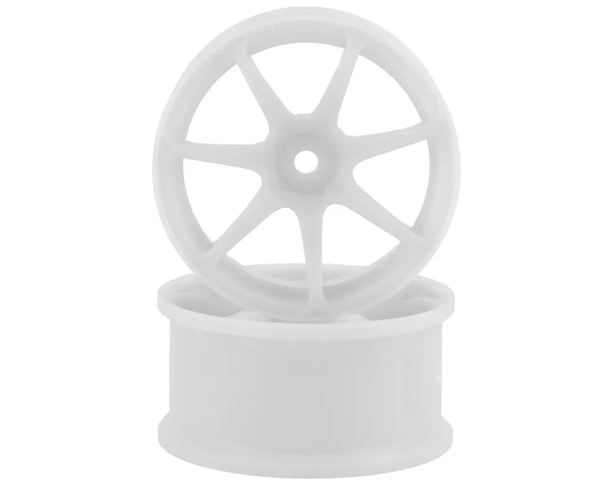 Integra Avs Model T7 Super High Traction Drift Wheels (White) (2) (6Mm Offset) W/12Mm Hex 1