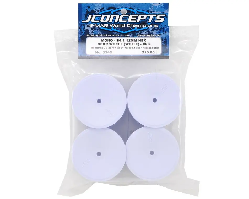Jconcepts 12Mm Hex Mono 2.2 Rear Wheels (4) (B6/B74/Rb6) (White) (3348W) 2