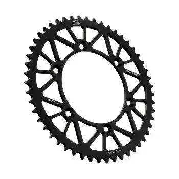 Lightweight JT Racelite aluminum rear sprocket engineered for Yamaha YZ125 and YZ250 models from 1999 through 2023