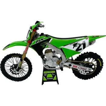 Kawasaki Team Kx450f - Jason Anderson - 1:12 Scale - Green/Black - New Ray Toys 1