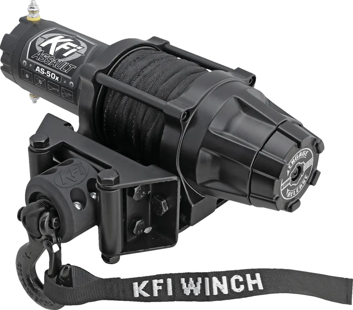 Kfi Products As-50X Assault Winch – 5000 Lb Synthetic Cable Atv Utv 1